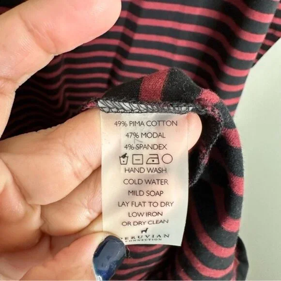 Peruvian Connection Andover Striped Long Sleeve Maxi Dress - Picture 5 of 7